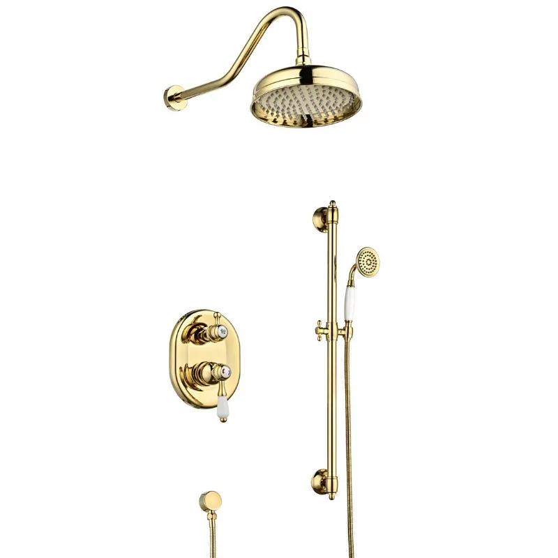 A full set of lifting rod simple shower shower set, European-style concealed shower for home use
A full set of lifting rod simple shower shower set, European-style concealed shower for home use