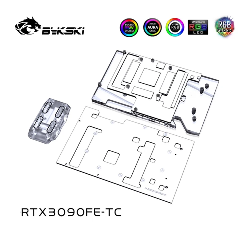 Блок графического процессора Bykski N-RTX3090FE-TC с активным охлаждением объединительной платы Waterway для радиатора водяного охлаждения Nvidia RTX 3090 Founder Edition
Блок графического процессора Bykski N-RTX3090FE-TC с активным охлаждением объединительной платы Waterway для радиатора водяного охлаждения Nvidia RTX 3090 Founder Edition