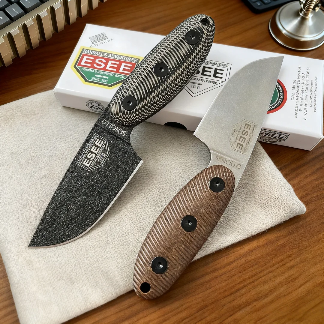 ESEE-SENCILLO- Mini Tactical Straight Knife, 1095 high-carbon steel outdoor knife, green G10 handle, sharp fruit knife
ESEE-SENCILLO- Mini Tactical Straight Knife, 1095 high-carbon steel outdoor knife, green G10 handle, sharp fruit knife