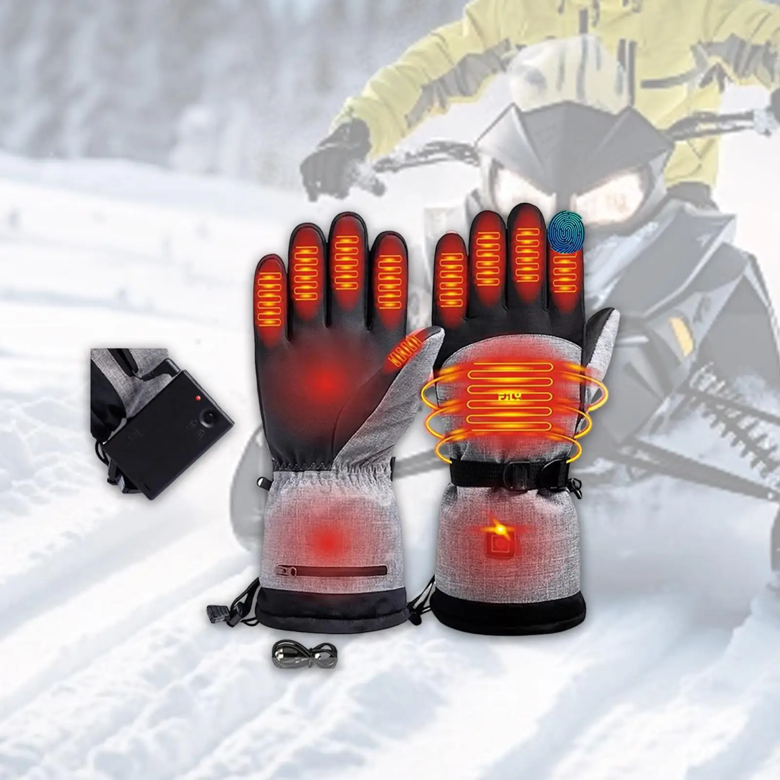 Heated Gloves for Men Women Winter Gloves 3 Levels Adjustable Windproof Nonslip
Heated Gloves for Men Women Winter Gloves 3 Levels Adjustable Windproof Nonslip