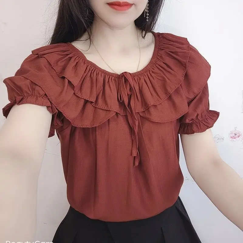 Short Sleeve Shirts Womens Jacquard Patchwork Pintuck Loose Shirt College Class Preppy Artistic Student Youthful Girlish Daily
Short Sleeve Shirts Womens Jacquard Patchwork Pintuck Loose Shirt College Class Preppy Artistic Student Youthful Girlish Daily