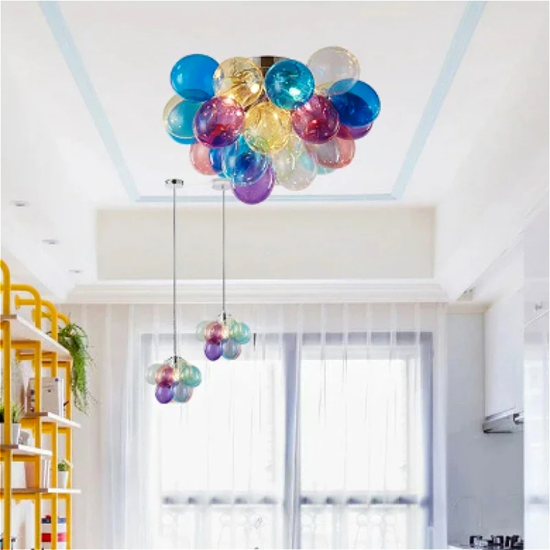 Nordic Creative LED Chandeliers Art Color Glass Pendant Lights Bedroom Living Room Restaurant Hall Villa Lamps Indoor Home Decor
Nordic Creative LED Chandeliers Art Color Glass Pendant Lights Bedroom Living Room Restaurant Hall Villa Lamps Indoor Home Decor
