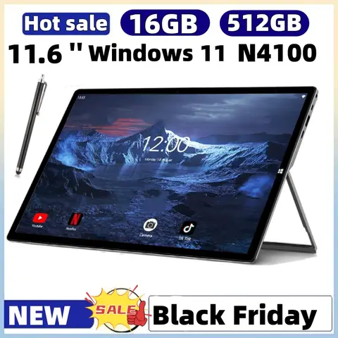 11.6 INCH PAD1162 WINDOWS 11 Tablet PC 16GB RAM 512GB eMMC ROM Intel Celeron N4100 CPU WIFI Type C 1920 x 1080 Pixel