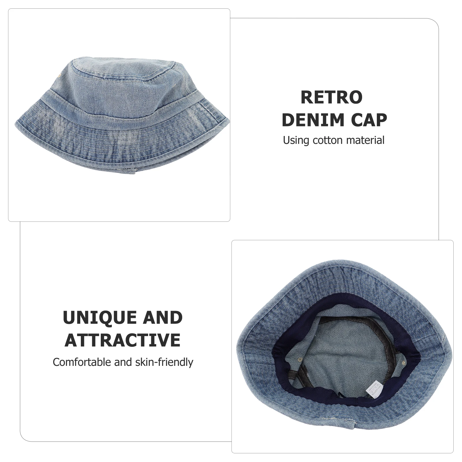 Bucket Hat Summer Sunshade Wide Brim Cotton Hats Outdoor Sunscreen Headwear Retro Denim Cap Spring Autumn Winter Practical Gifts
Bucket Hat Summer Sunshade Wide Brim Cotton Hats Outdoor Sunscreen Headwear Retro Denim Cap Spring Autumn Winter Practical Gifts