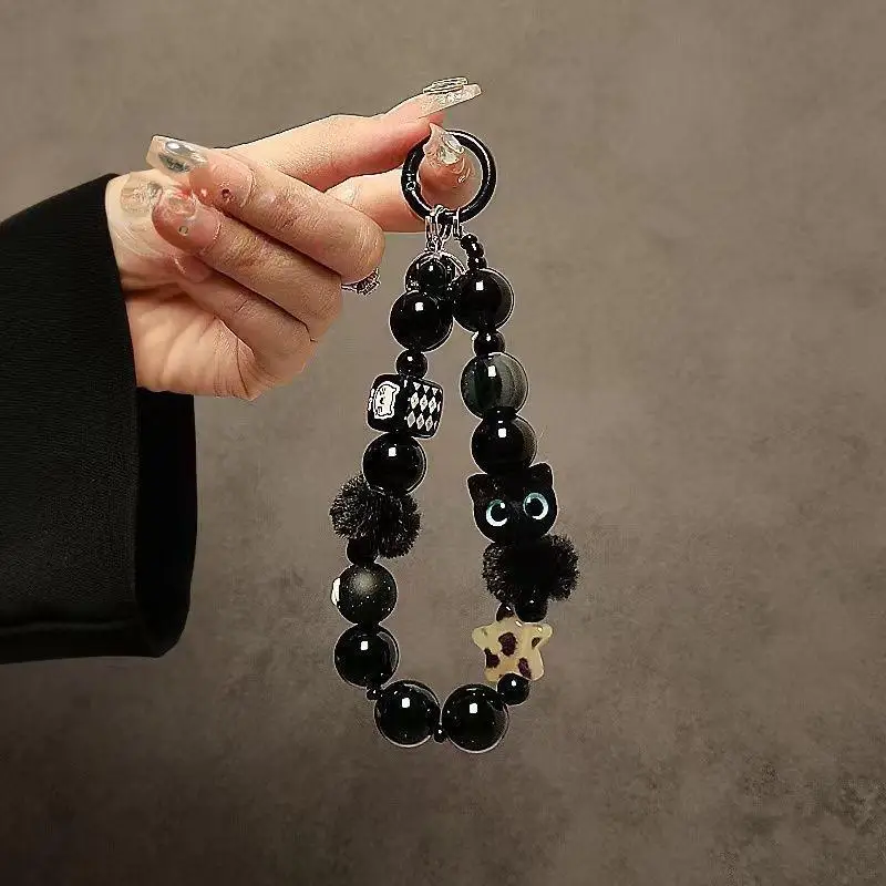Luxury Black Fluffy Cat Mobile Phone Strap With Beaded Handle Chain Wrist Anti-Theft Clip Bag Accessory
Luxury Black Fluffy Cat Mobile Phone Strap With Beaded Handle Chain Wrist Anti-Theft Clip Bag Accessory