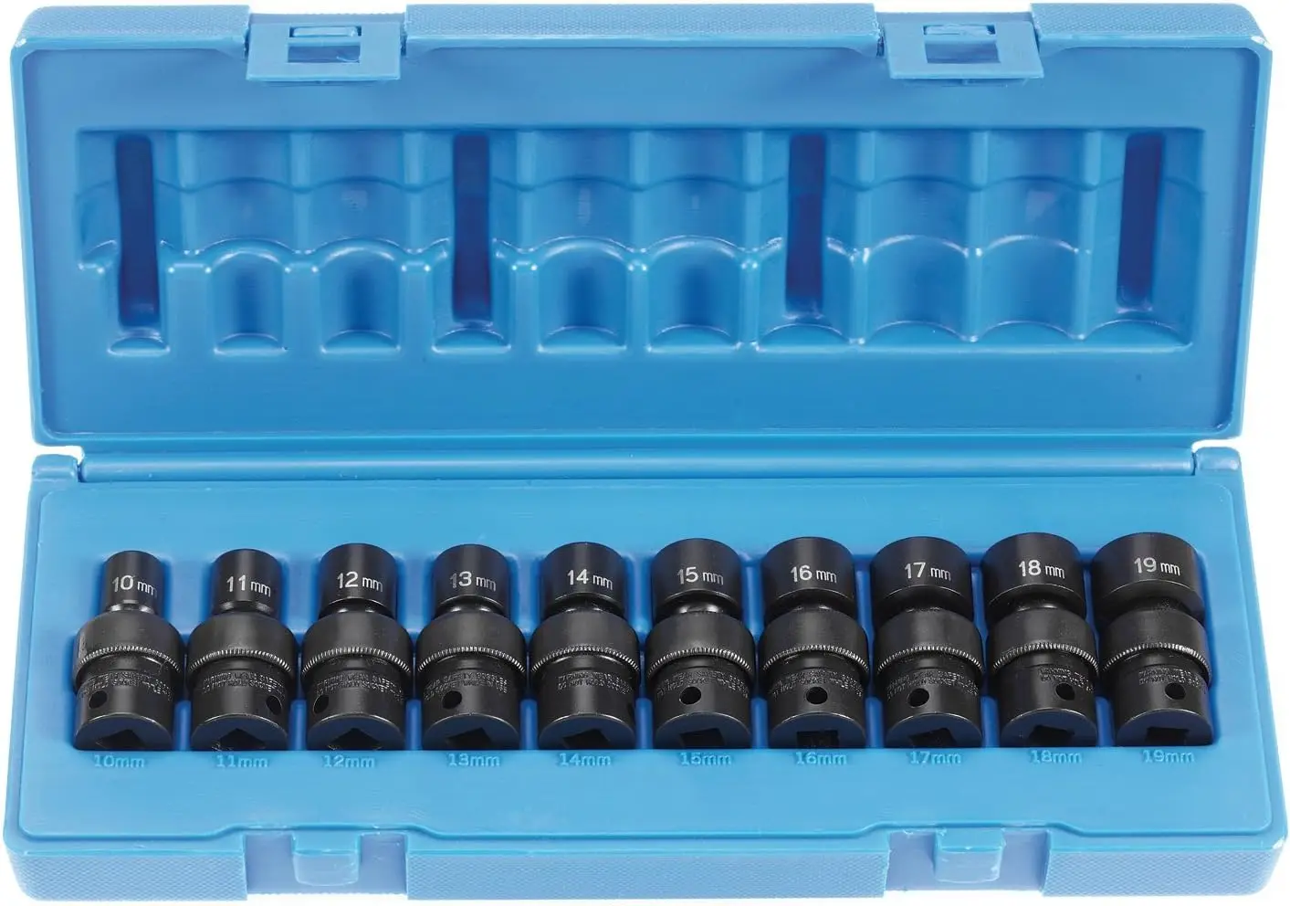 3/8" Drive 10-Piece Universal Metric Socket Set - Molded Case, High Strength Design
3/8" Drive 10-Piece Universal Metric Socket Set - Molded Case, High Strength Design
