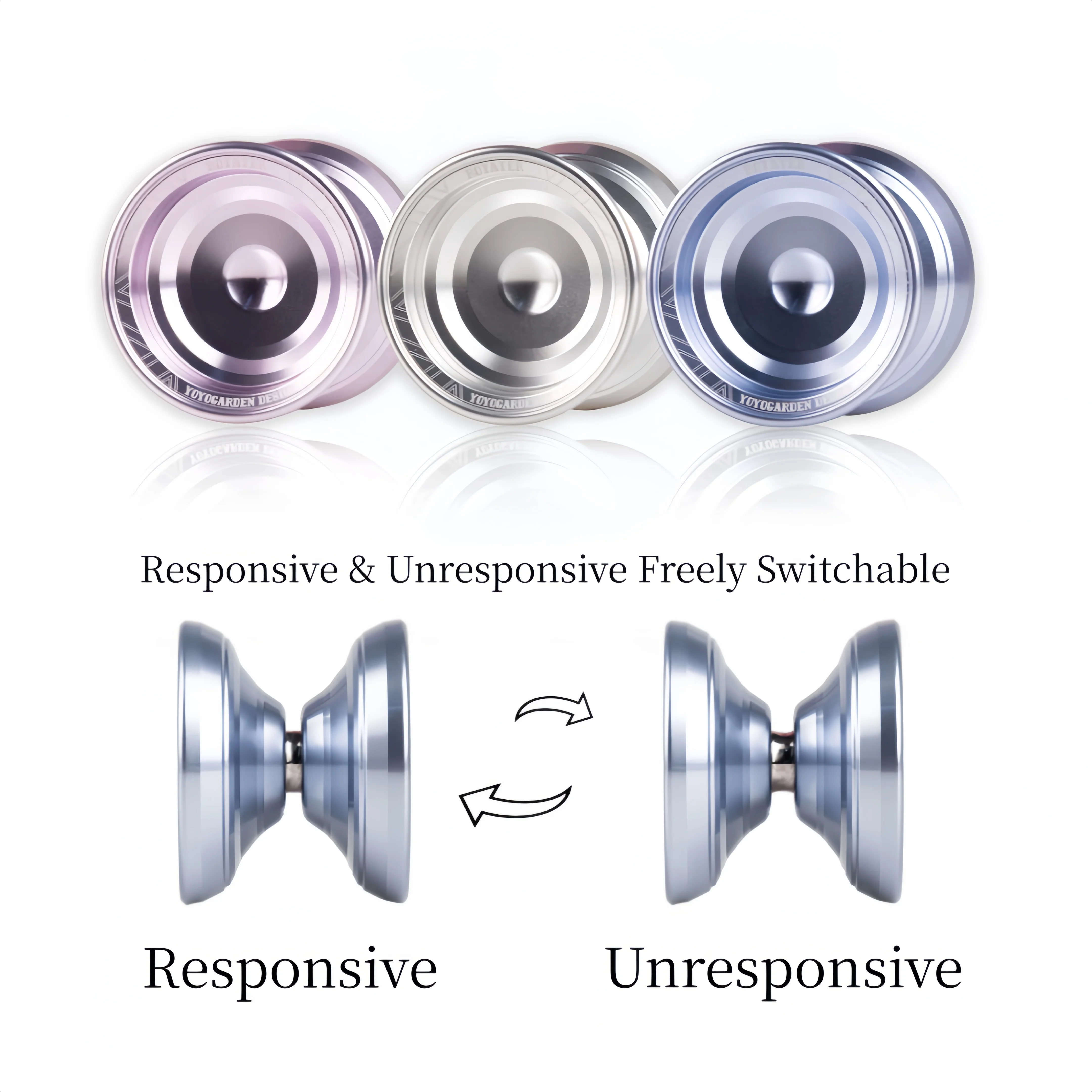 YoYoGarden ROTATER Responsive & Unresponsive freely switchable Monometal Professional Yoyo
YoYoGarden ROTATER Responsive & Unresponsive freely switchable Monometal Professional Yoyo