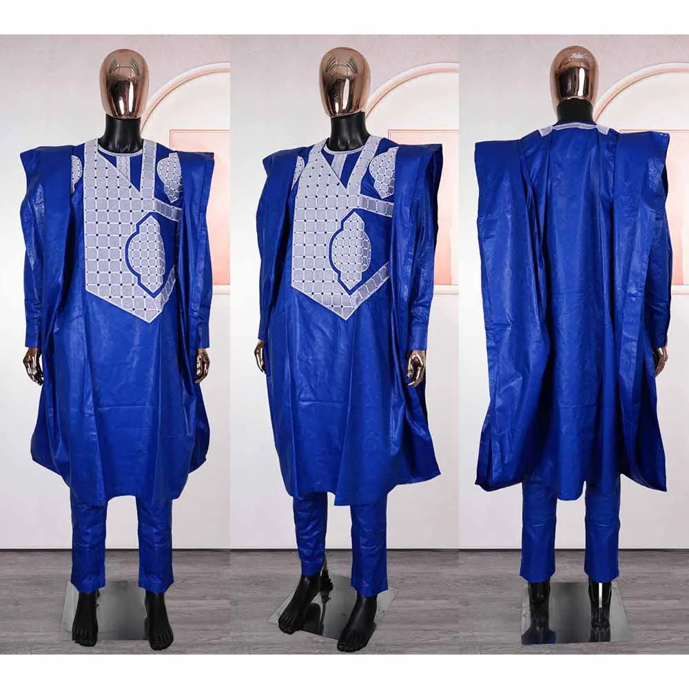 3 PCS Set African Clothes for Men Dashiki Tradition Outfit Robe Embroidery Tops Pants Suits Bazin Muslim Wedding Party Clothing
3 PCS Set African Clothes for Men Dashiki Tradition Outfit Robe Embroidery Tops Pants Suits Bazin Muslim Wedding Party Clothing