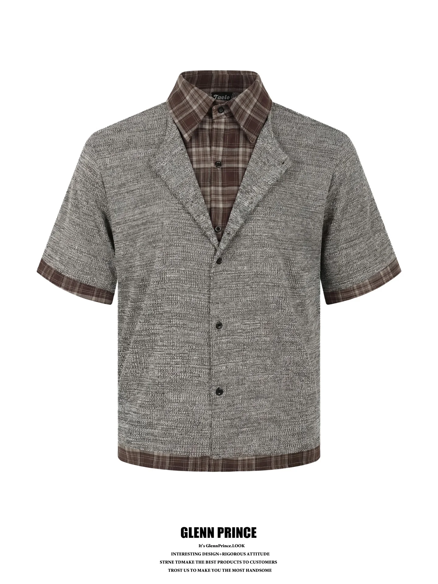 GPstudio Retro Style Plaid Shirt Collar Layered Short Sleeve Knitted Open Cardigan Men's Summer Light Maturity Fashion Loose Fit
GPstudio Retro Style Plaid Shirt Collar Layered Short Sleeve Knitted Open Cardigan Men's Summer Light Maturity Fashion Loose Fit