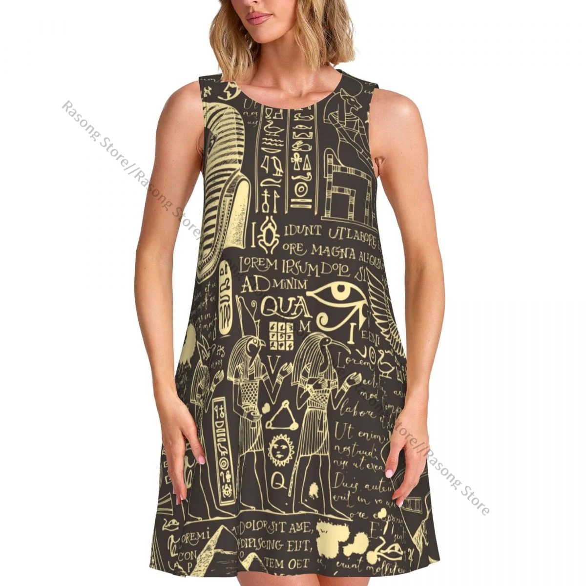 Women's Dress Summer Casual T Shirt Dresses Beach Cover up Ancient Egypt Egyptian Gods Tank Dress
Women's Dress Summer Casual T Shirt Dresses Beach Cover up Ancient Egypt Egyptian Gods Tank Dress