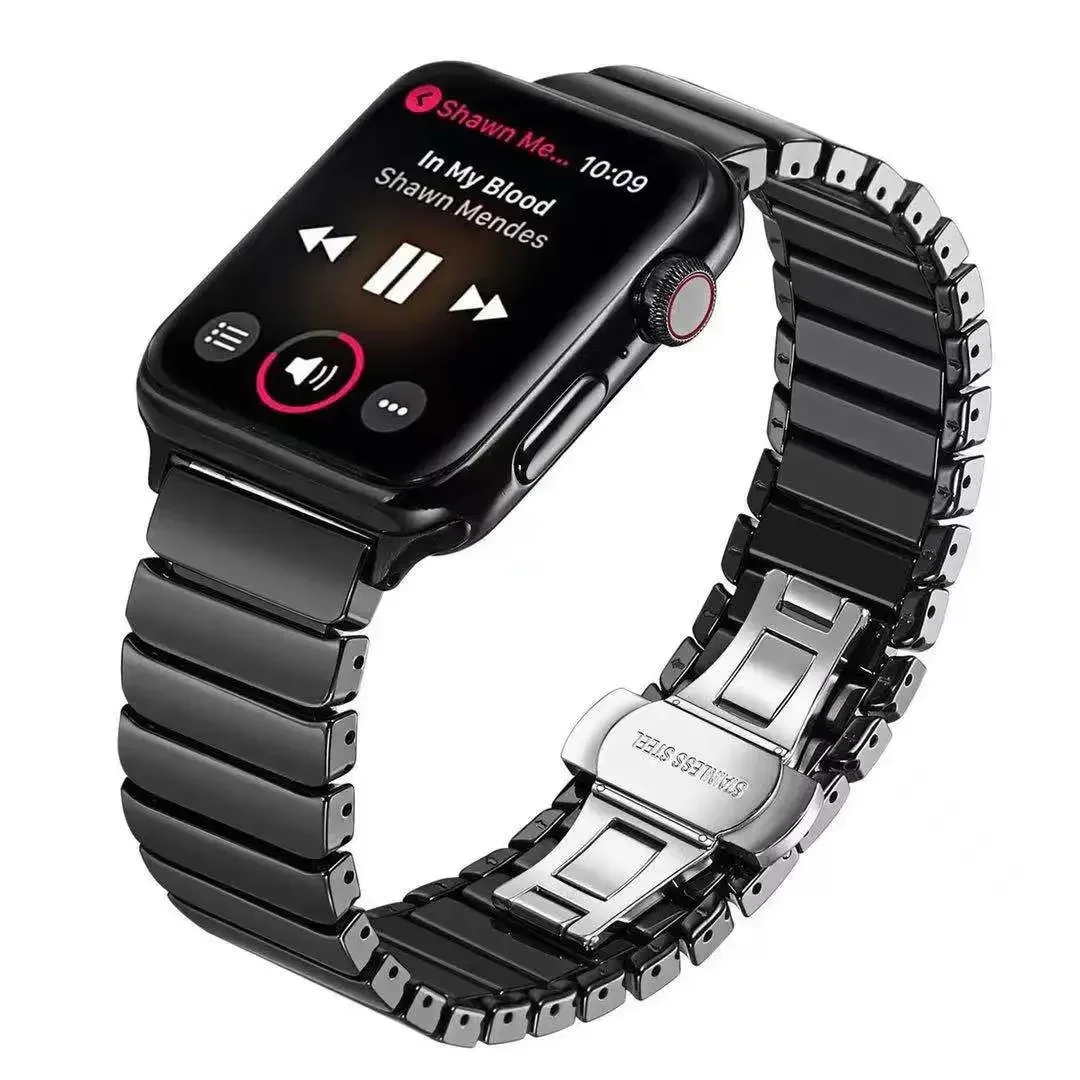 Ceramic Strap For Apple Watch Ultra 10 9 8 7 6 5 4 SE Bracelet WatchBand For iWatch 49mm 46mm 45mm 44mm 41mm 42mm 40mm 38mm Belt
Ceramic Strap For Apple Watch Ultra 10 9 8 7 6 5 4 SE Bracelet WatchBand For iWatch 49mm 46mm 45mm 44mm 41mm 42mm 40mm 38mm Belt