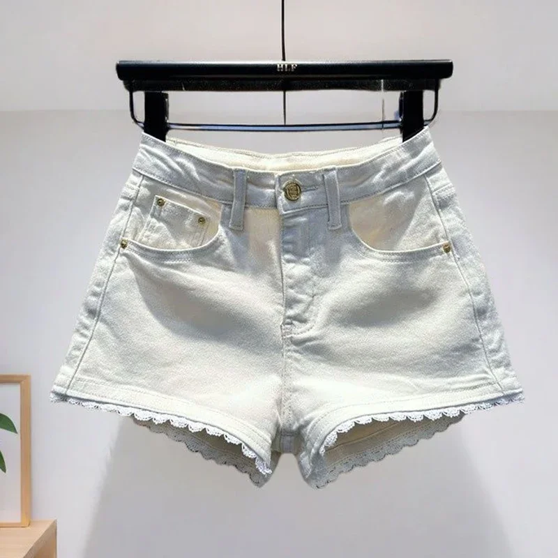 Lace Patchwork Women Denim Shorts Summer Fashion White Hotsweet A Line Jeans Elasticity Washing Wide Leg Casual Hot Shorts
Lace Patchwork Women Denim Shorts Summer Fashion White Hotsweet A Line Jeans Elasticity Washing Wide Leg Casual Hot Shorts