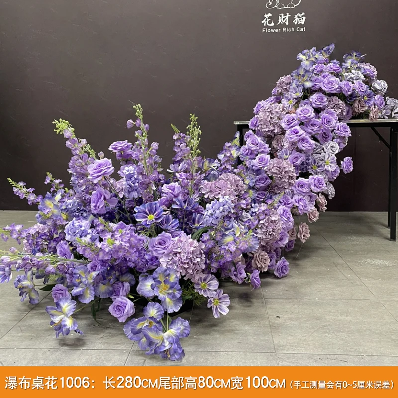Wedding simulation waterfall table flower row red purple pink wedding hall stage style dinner decoration layout can be customize
Wedding simulation waterfall table flower row red purple pink wedding hall stage style dinner decoration layout can be customize