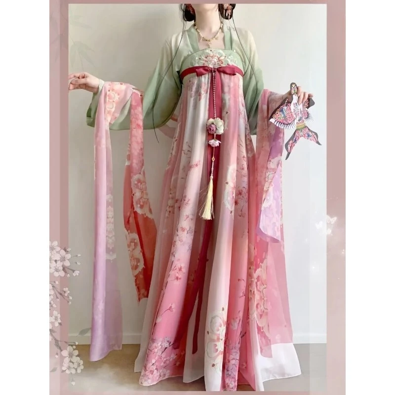 Hanfu Dress Women Chinese Vintage Hanfu Female Halloween Carnival Cosplay Costume Vintage Pink Printed Summer Hanfu Tang Suits
Hanfu Dress Women Chinese Vintage Hanfu Female Halloween Carnival Cosplay Costume Vintage Pink Printed Summer Hanfu Tang Suits