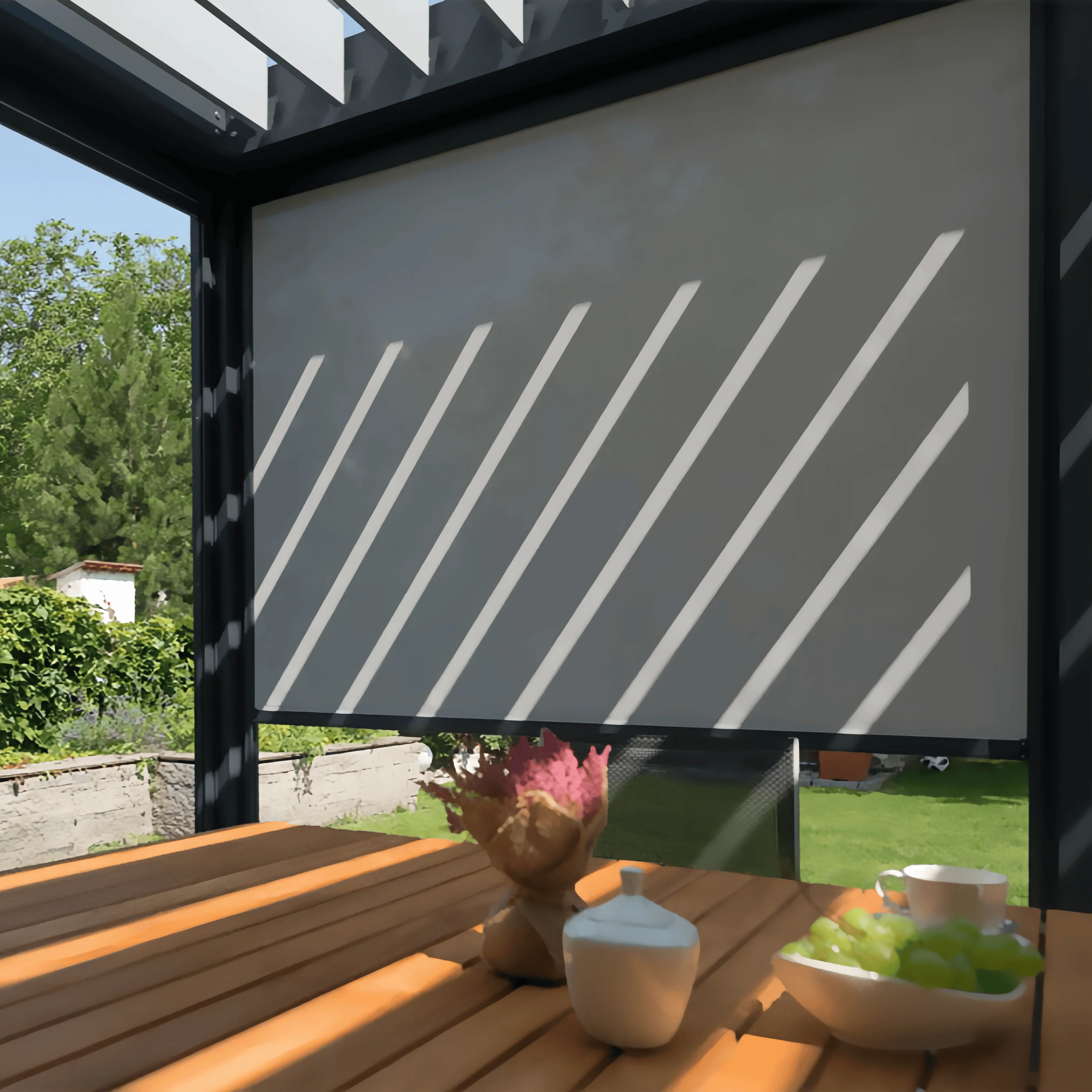 Modern Manually Windproof Roller Blinds Outdoor Pergola Zip Screen Privacy Protection Customized
Modern Manually Windproof Roller Blinds Outdoor Pergola Zip Screen Privacy Protection Customized