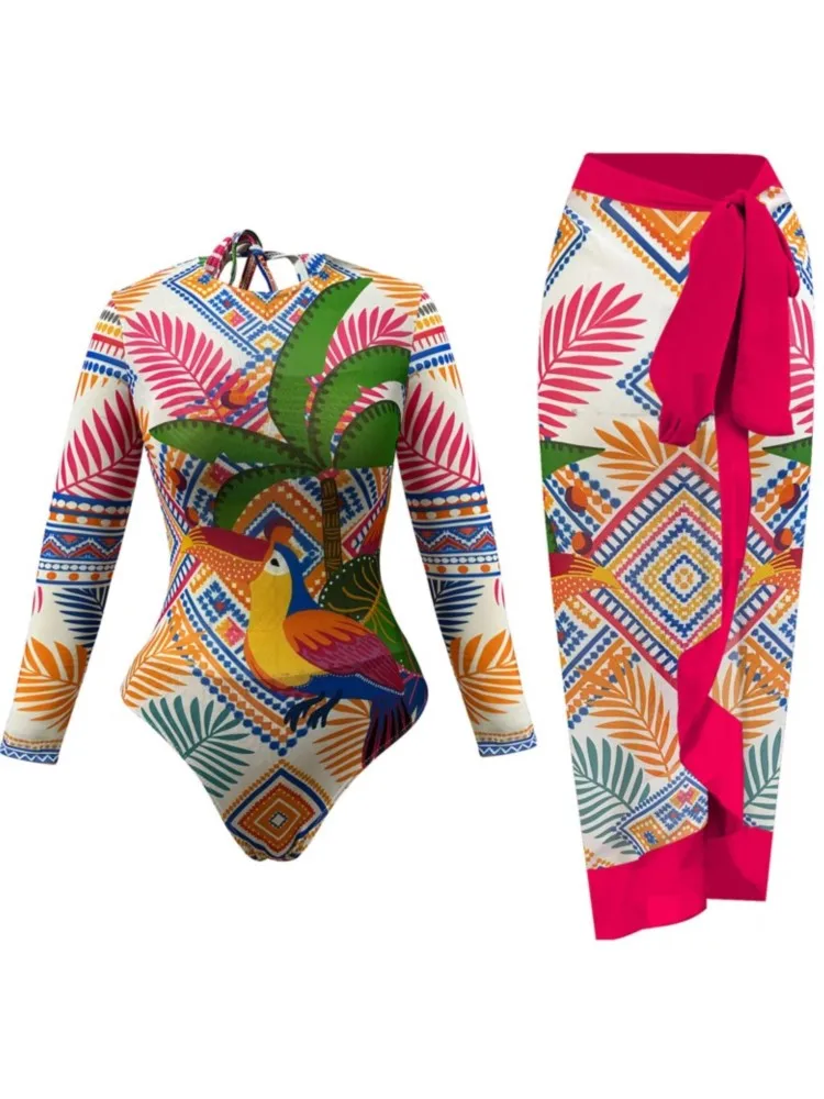 Retro Bikini Printed Fashion Two Piece Swimsuit And Cover Up With Skirt Tight Women's Bandage Summer Beach Luxury Elegant 2026
Retro Bikini Printed Fashion Two Piece Swimsuit And Cover Up With Skirt Tight Women's Bandage Summer Beach Luxury Elegant 2026
