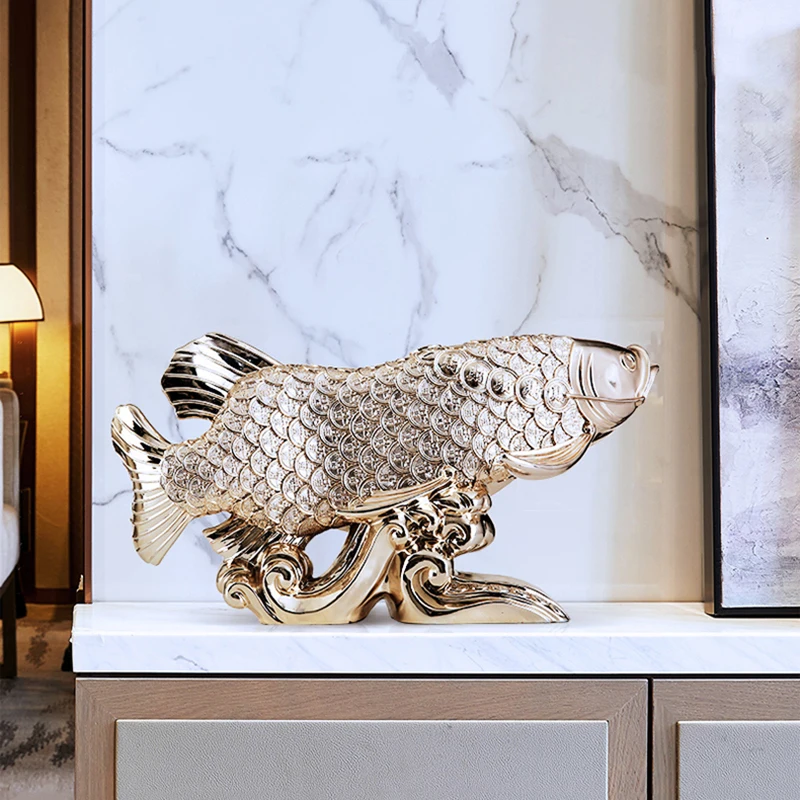 Golden Arowana Tabletop Ornaments Creative Animal Fish Statue Home Decor Handicraft Figurine Desk Accessories Decoration Gifts
Golden Arowana Tabletop Ornaments Creative Animal Fish Statue Home Decor Handicraft Figurine Desk Accessories Decoration Gifts