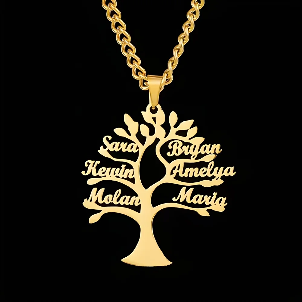 Custom Tree of Life Necklace Personalized Name Multiple Name Family Member Stainless Steel Necklace Jewelry Mother's Day Gift
Custom Tree of Life Necklace Personalized Name Multiple Name Family Member Stainless Steel Necklace Jewelry Mother's Day Gift