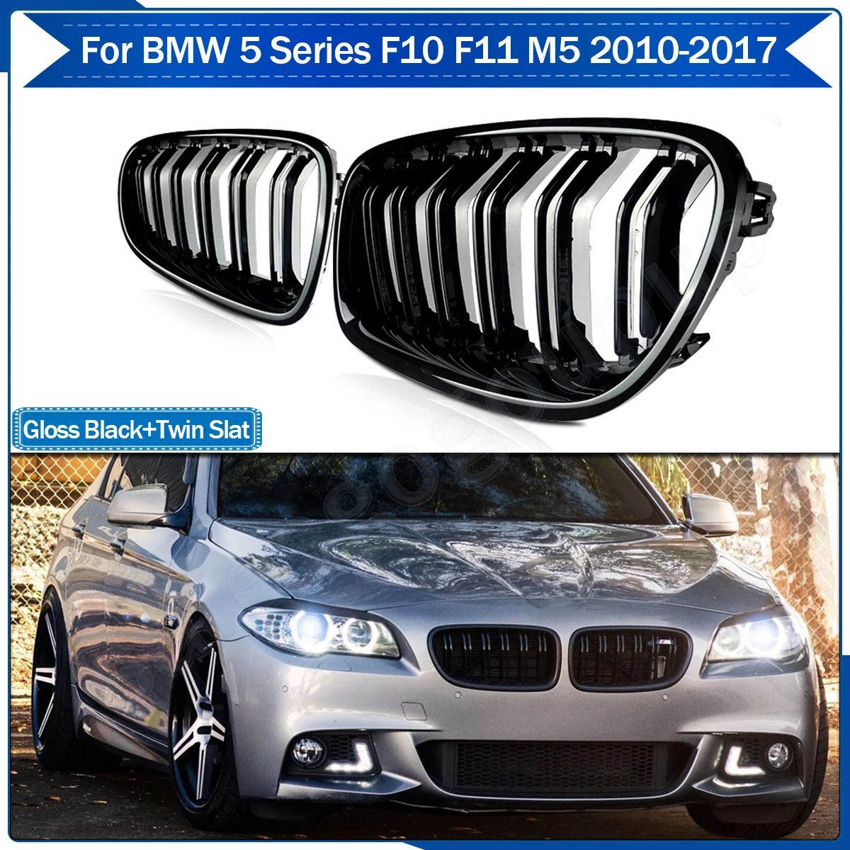 Magickit Front Kidney Grille Racing Grille For BMW 5 Series F10 F11 F18 M5 520d 530d 540i 528i 535i 2010-2016 Car Accessories
Magickit Front Kidney Grille Racing Grille For BMW 5 Series F10 F11 F18 M5 520d 530d 540i 528i 535i 2010-2016 Car Accessories