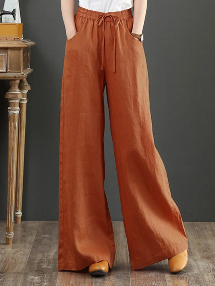 2025 ZANZEA Summer Wide Leg Pants Elegant Women High Waist Solid Bggy Pants Casual Loose Work Trousers Long Pantalon Oversize
2025 ZANZEA Summer Wide Leg Pants Elegant Women High Waist Solid Bggy Pants Casual Loose Work Trousers Long Pantalon Oversize