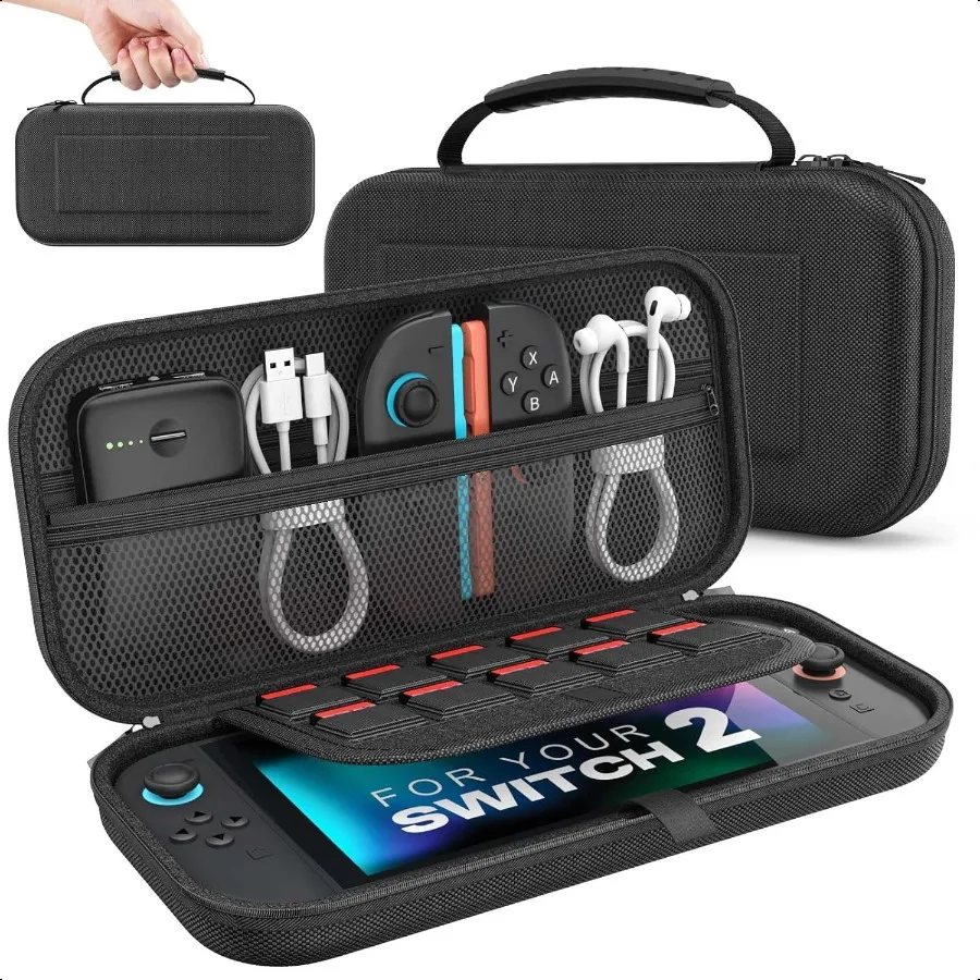Carrying Case for Switch 2 2025 Protective Hard Shell Portable Travel Carry Case Pouch Holds 10 Cartridges w Pockets for Switc
Carrying Case for Switch 2 2025 Protective Hard Shell Portable Travel Carry Case Pouch Holds 10 Cartridges w Pockets for Switc