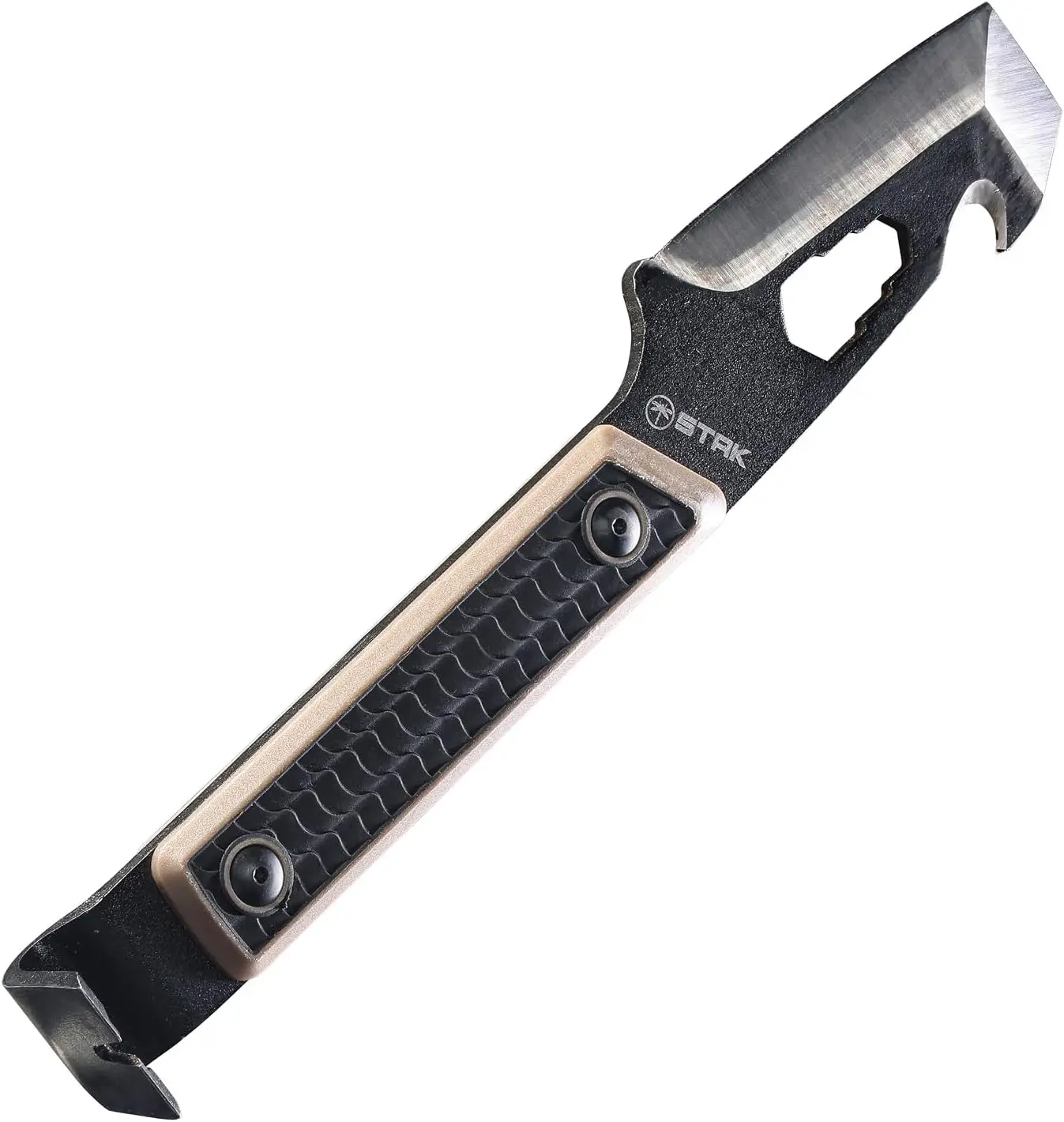 10" EDC Pry Bar Multitool with Nail Puller, Ripper Hook, Wrenches, 420 Stainless Steel, Reversible Clip Sheath
10" EDC Pry Bar Multitool with Nail Puller, Ripper Hook, Wrenches, 420 Stainless Steel, Reversible Clip Sheath