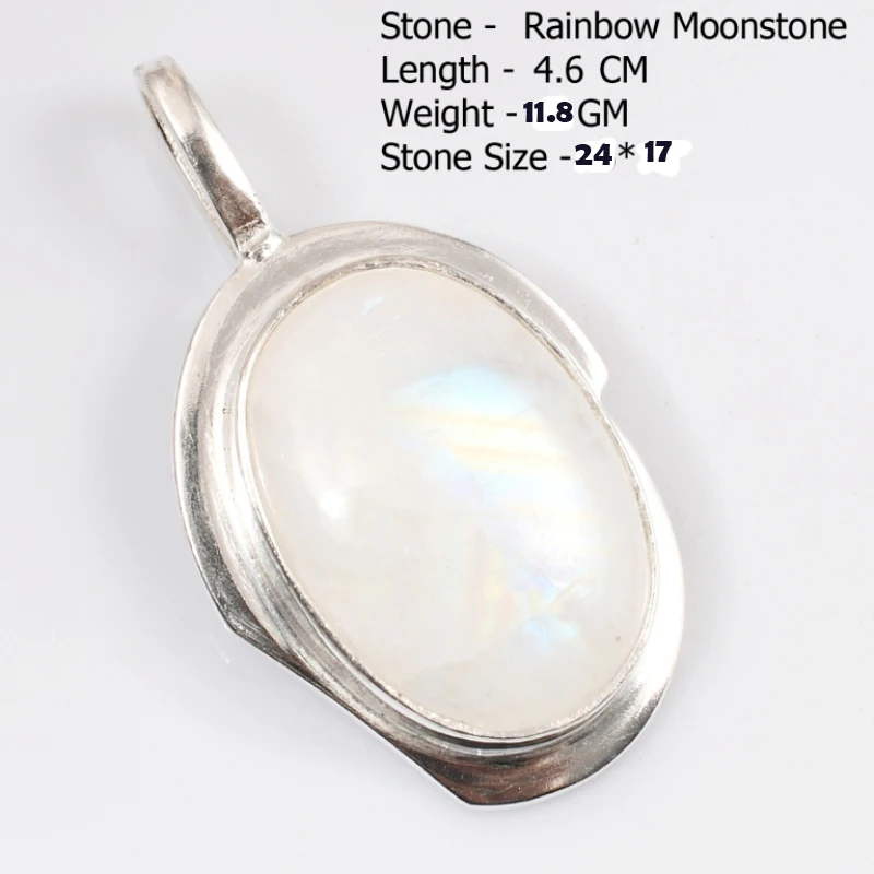 Genuine Rainbow Moonstone Pendant Women Jewelry gift
Genuine Rainbow Moonstone Pendant Women Jewelry gift