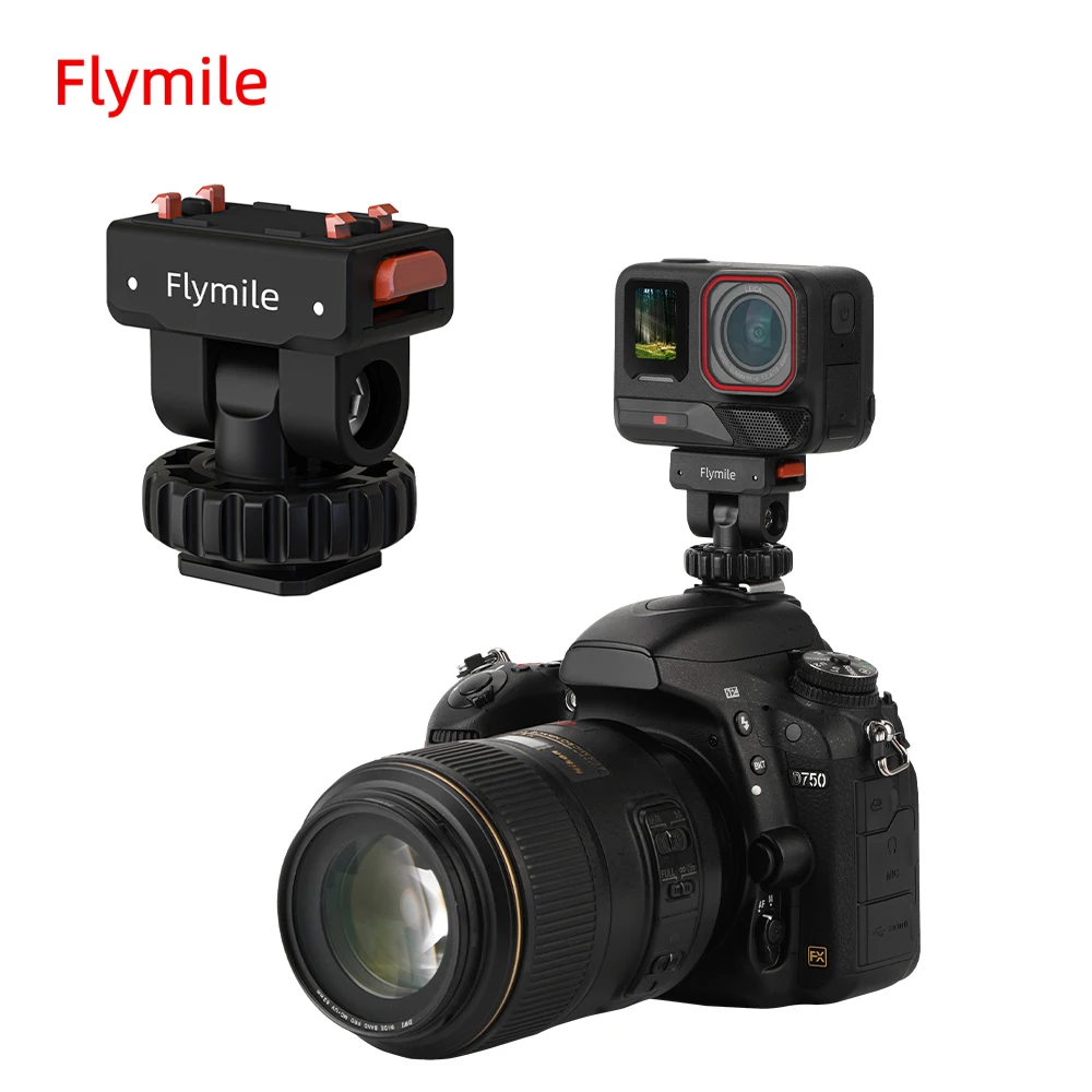 Flymile Magnetic Quick Release Base Adapter Mount Gimbal for Insta360 X5/Ace Pro 2 Accessorsie Extension Bracket with Cold Shoe
Flymile Magnetic Quick Release Base Adapter Mount Gimbal for Insta360 X5/Ace Pro 2 Accessorsie Extension Bracket with Cold Shoe
