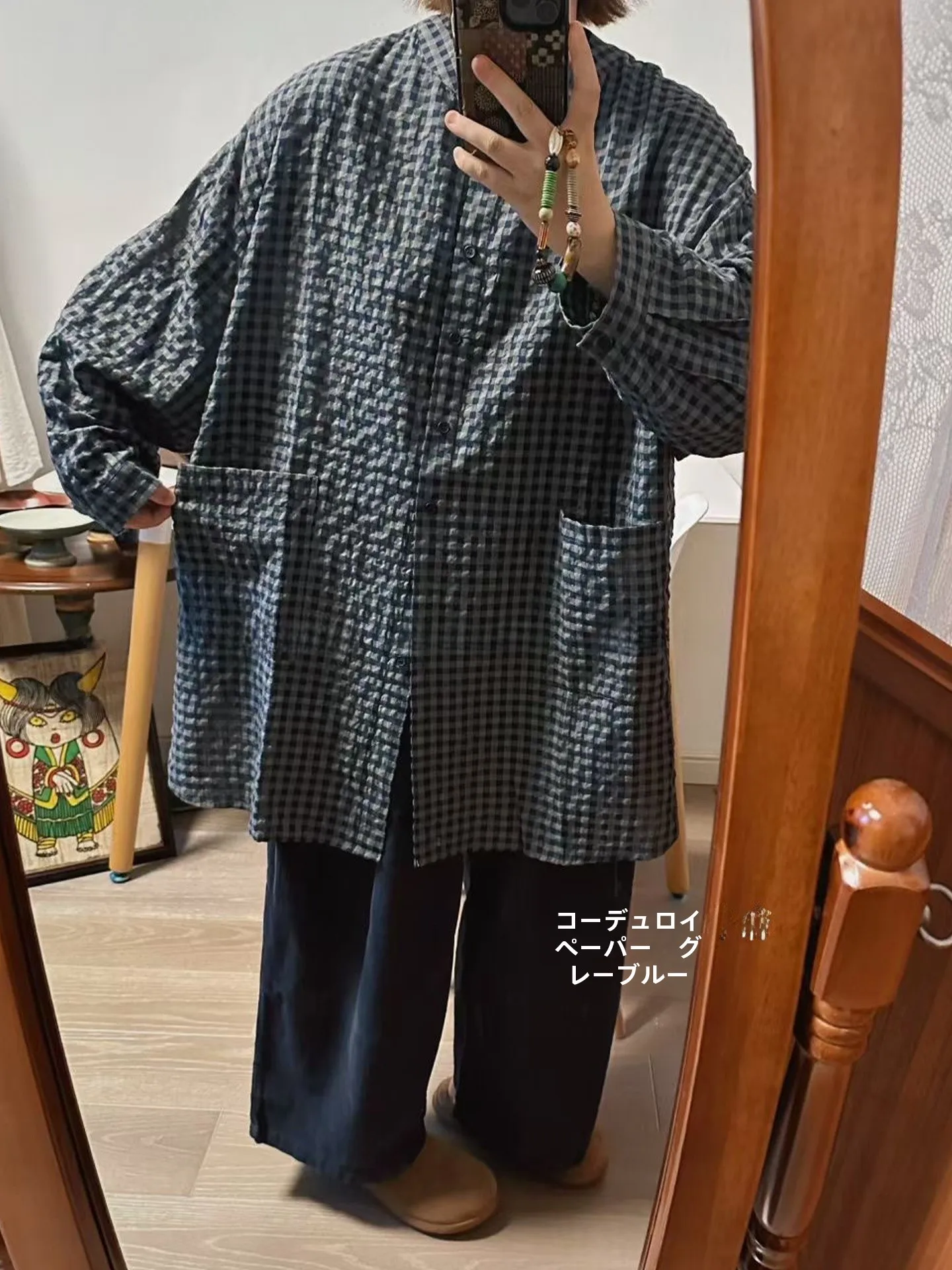 Retro Style Bubble Cotton Plaid Loose Fit Midi Shirt for plus Size Women Spring Season Long Sleeve Single Button Closure
Retro Style Bubble Cotton Plaid Loose Fit Midi Shirt for plus Size Women Spring Season Long Sleeve Single Button Closure