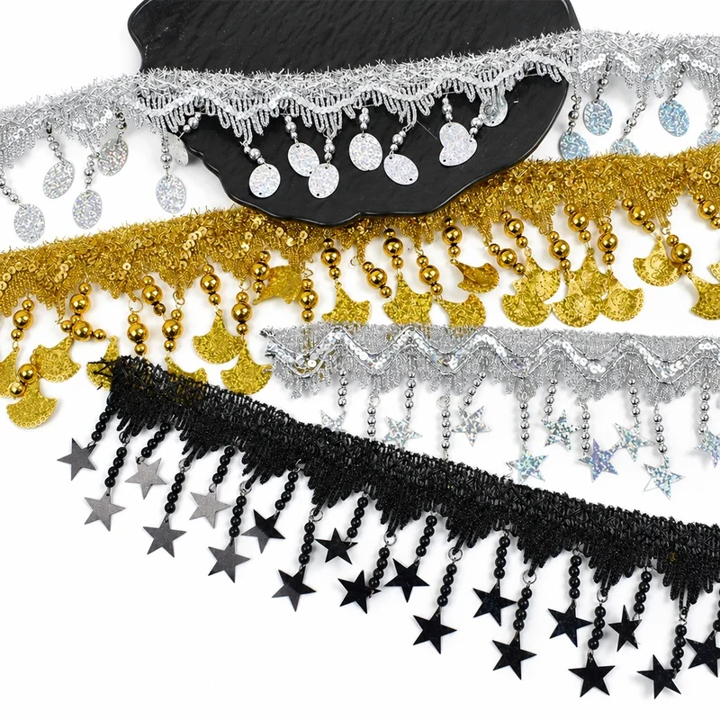 2/5M 85/100mm Gold Silver Sequin Fringe Trim Stage Costume Pendant Tassel Lace Dress Curtain Decor Trimming DIY Sewing Materials
2/5M 85/100mm Gold Silver Sequin Fringe Trim Stage Costume Pendant Tassel Lace Dress Curtain Decor Trimming DIY Sewing Materials