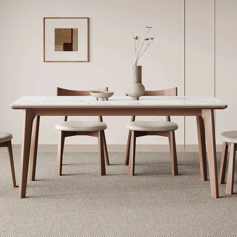 Solid Wood Slate Durable Dining Table Minimalist Modern Rectangular Vogue Table Slijtvast En Duurzaam Dining Room Furniture
Solid Wood Slate Durable Dining Table Minimalist Modern Rectangular Vogue Table Slijtvast En Duurzaam Dining Room Furniture