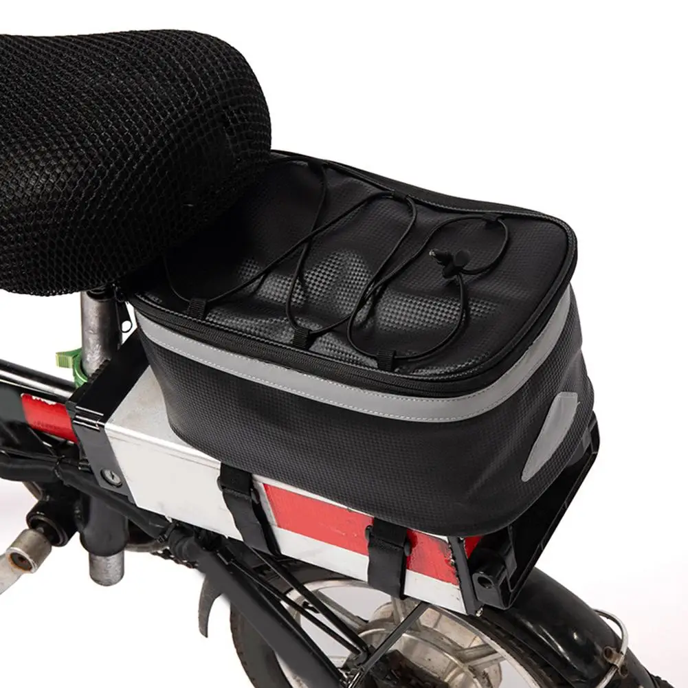 Rear Rack Bag Reflective Storage Bag Reflective Rear Rack Storage Bag Backseat Bag Dimensions Quick Release Fixing System