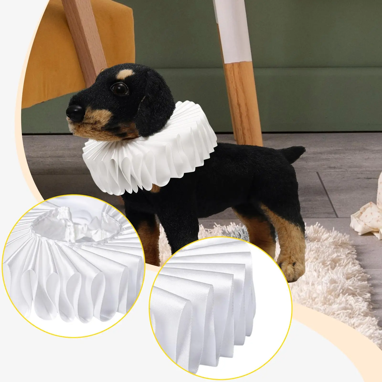Dog Cat Collar, Comfortable Soft Prop Neck Ruff Elizabethan Ruffle Pet Bibs for Photoshoots Weddings Victorian Birthdays
Dog Cat Collar, Comfortable Soft Prop Neck Ruff Elizabethan Ruffle Pet Bibs for Photoshoots Weddings Victorian Birthdays