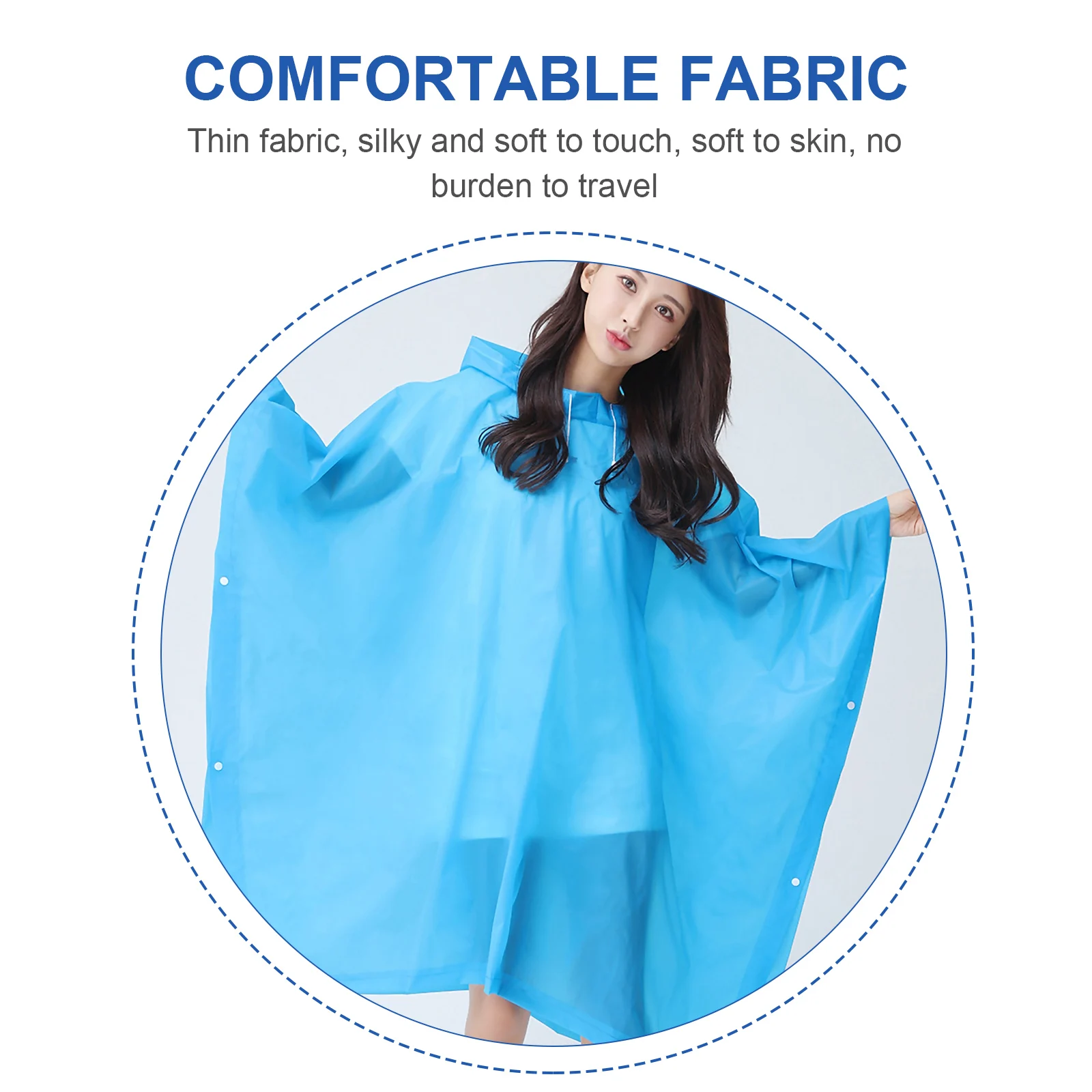 Ladies Adult Hooded Raincoat Ponchos for Adults Portable Blue Eva Gear Women Travel Coats
Ladies Adult Hooded Raincoat Ponchos for Adults Portable Blue Eva Gear Women Travel Coats