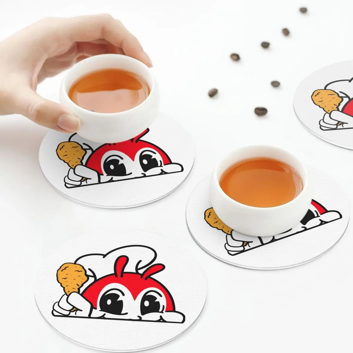 JOLLIBEE PEEKING CUTE CHICKEN JOY FILIPINO Подставки Кухонные салфетки Изоляционные коврики для чашек Кофейные коврики для посуды Набор из 4 шт. 
JOLLIBEE PEEKING CUTE CHICKEN JOY FILIPINO Подставки Кухонные салфетки Изоляционные коврики для чашек Кофейные коврики для посуды Набор из 4 шт.