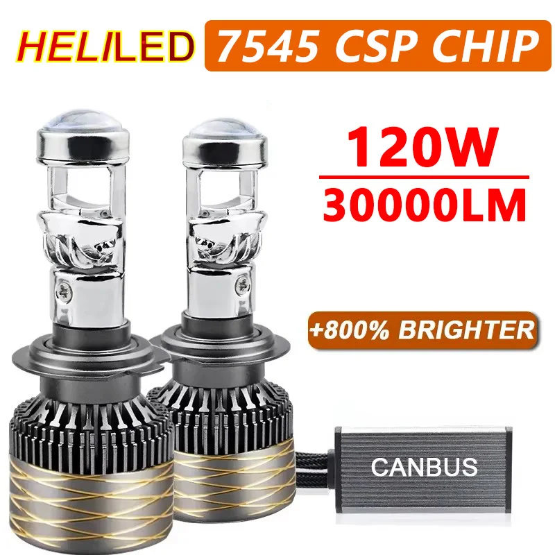 H4 Car Headlight LED Motorcycle Projector Lens Headlight 120W 30000LM Canbus Headlamp H7 H8 H9 H11 9005 9006 6000K 12V
H4 Car Headlight LED Motorcycle Projector Lens Headlight 120W 30000LM Canbus Headlamp H7 H8 H9 H11 9005 9006 6000K 12V
