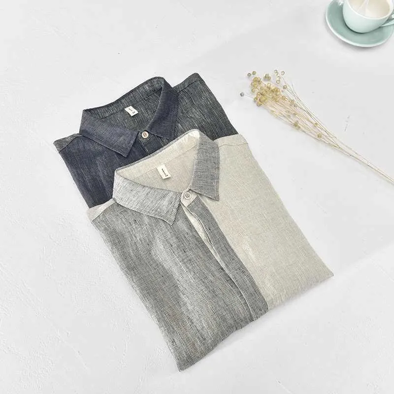 JM075 Men's Linen Shirt Short Sleeve Vintage Style Thin Material Summer Casual Loose Fit Striped Pattern Male Topwear
JM075 Men's Linen Shirt Short Sleeve Vintage Style Thin Material Summer Casual Loose Fit Striped Pattern Male Topwear