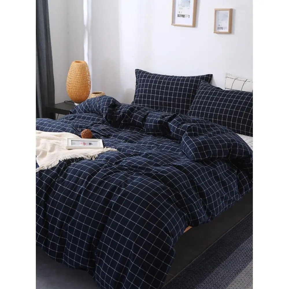 Blue Plaid Bedding Set, Soft Simple Student Style, Solid Color Matte Duvet Cover Pillowcase, Suitable For Twin, Full, Queen, Ki
Blue Plaid Bedding Set, Soft Simple Student Style, Solid Color Matte Duvet Cover Pillowcase, Suitable For Twin, Full, Queen, Ki