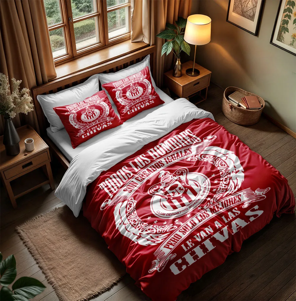 Ligrafica MX Deportivo Guadalajara Customized Duvet Cover Set Single Double King Size Bed Linen Set
Ligrafica MX Deportivo Guadalajara Customized Duvet Cover Set Single Double King Size Bed Linen Set