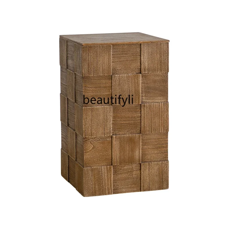 Wabi Sabi retro sofa side table storage coffee table bed and breakfast bedroom bedside table
Wabi Sabi retro sofa side table storage coffee table bed and breakfast bedroom bedside table