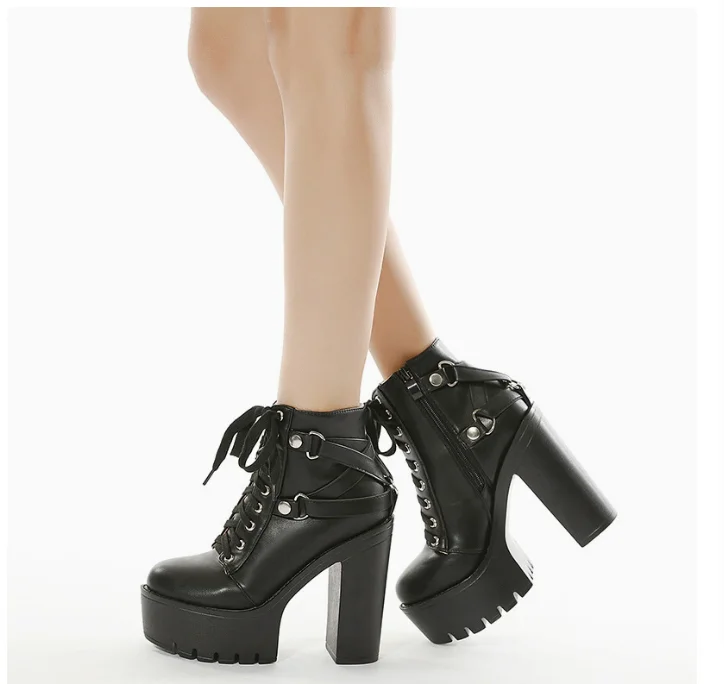 Autumn Round Toe High Heeled Boots Women Winter Sexy motorcycle Ankle Boots Simple Heeled Leather Boots Elegant Women Heeled She
Autumn Round Toe High Heeled Boots Women Winter Sexy motorcycle Ankle Boots Simple Heeled Leather Boots Elegant Women Heeled She