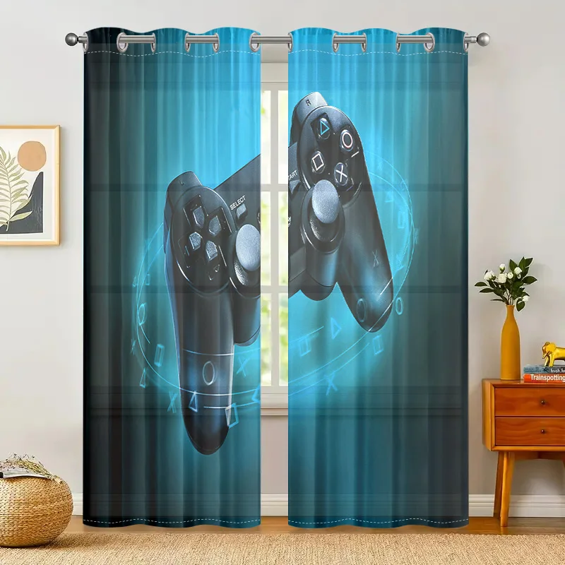 2 pieces, blue game controller curtains -30% blackout - suitable for living room, bedroom, kitchen, home decoration
2 pieces, blue game controller curtains -30% blackout - suitable for living room, bedroom, kitchen, home decoration