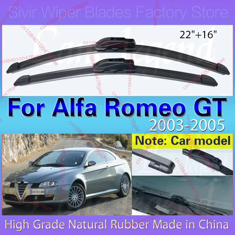 Car Wiper Blades For Alfa Romeo GT 2003 2004 2005 Windshield Windscreen Front Window Blades 22"+16" Car Accessories
Car Wiper Blades For Alfa Romeo GT 2003 2004 2005 Windshield Windscreen Front Window Blades 22"+16" Car Accessories