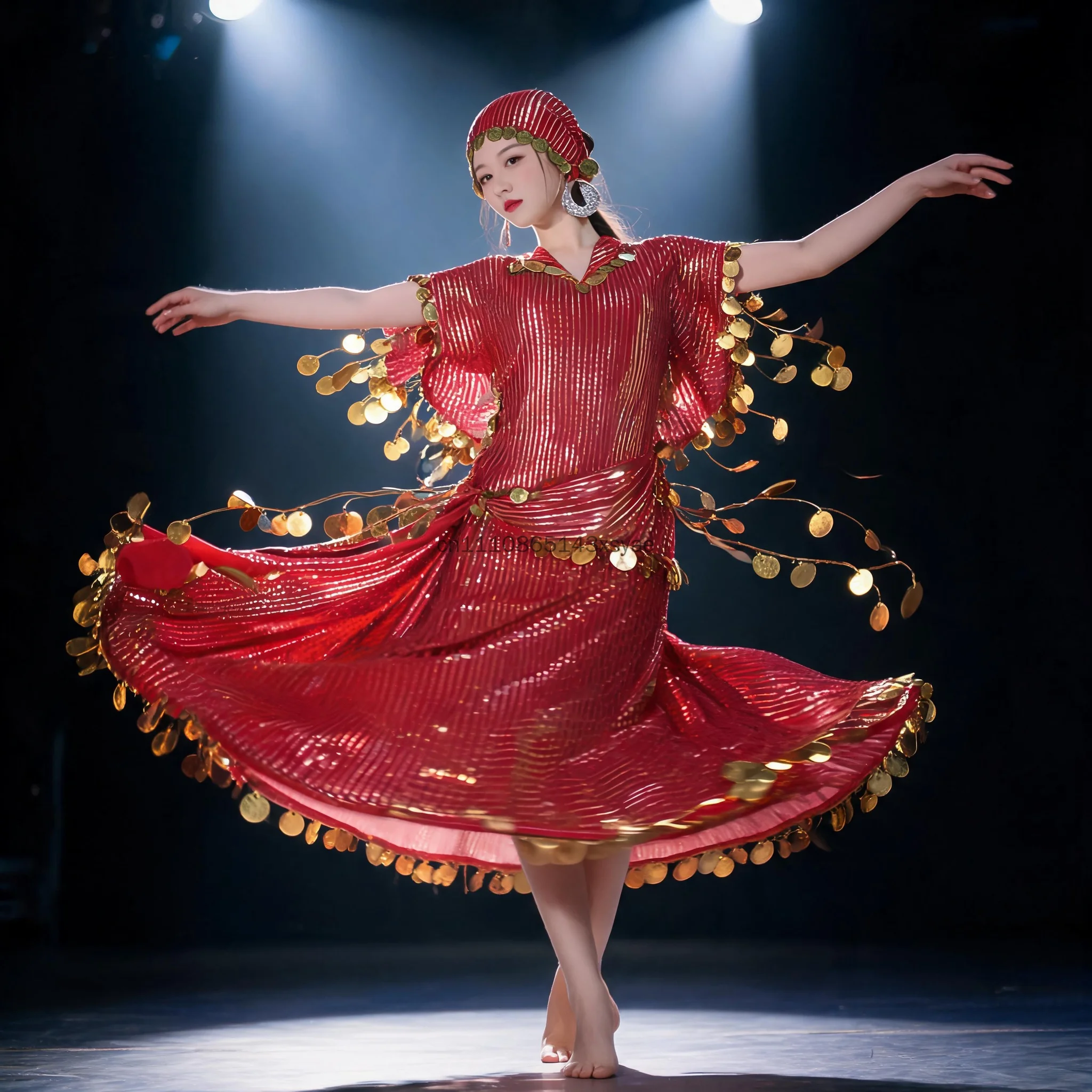 Oriental Belly Dance Outfit Adult Women Shaabi Baladi Saidi Practice & Stage Costume
Oriental Belly Dance Outfit Adult Women Shaabi Baladi Saidi Practice & Stage Costume