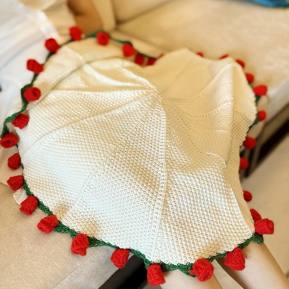 Fake Flower Crochet Rose Bouquet Blanket Fashion DIY Craft Knitted Flower Blanket Finished Rose Nap Blanket Valentine's Day
Fake Flower Crochet Rose Bouquet Blanket Fashion DIY Craft Knitted Flower Blanket Finished Rose Nap Blanket Valentine's Day