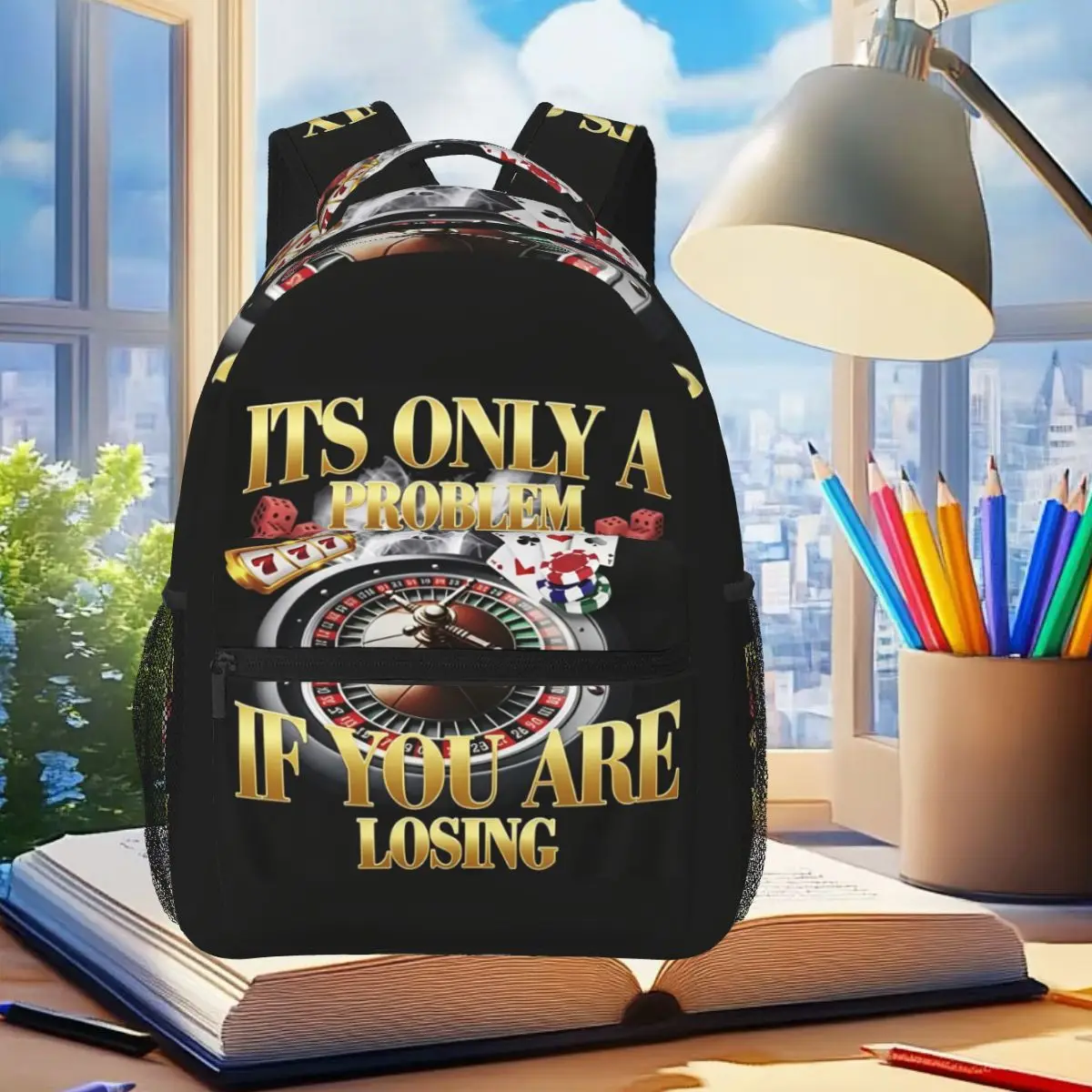 Winners Never Quit Funny Gambling Meme Backpack Student Boys Girls BookBag Kids School Bag Computer Shoulder Bags for Men Women
Winners Never Quit Funny Gambling Meme Backpack Student Boys Girls BookBag Kids School Bag Computer Shoulder Bags for Men Women