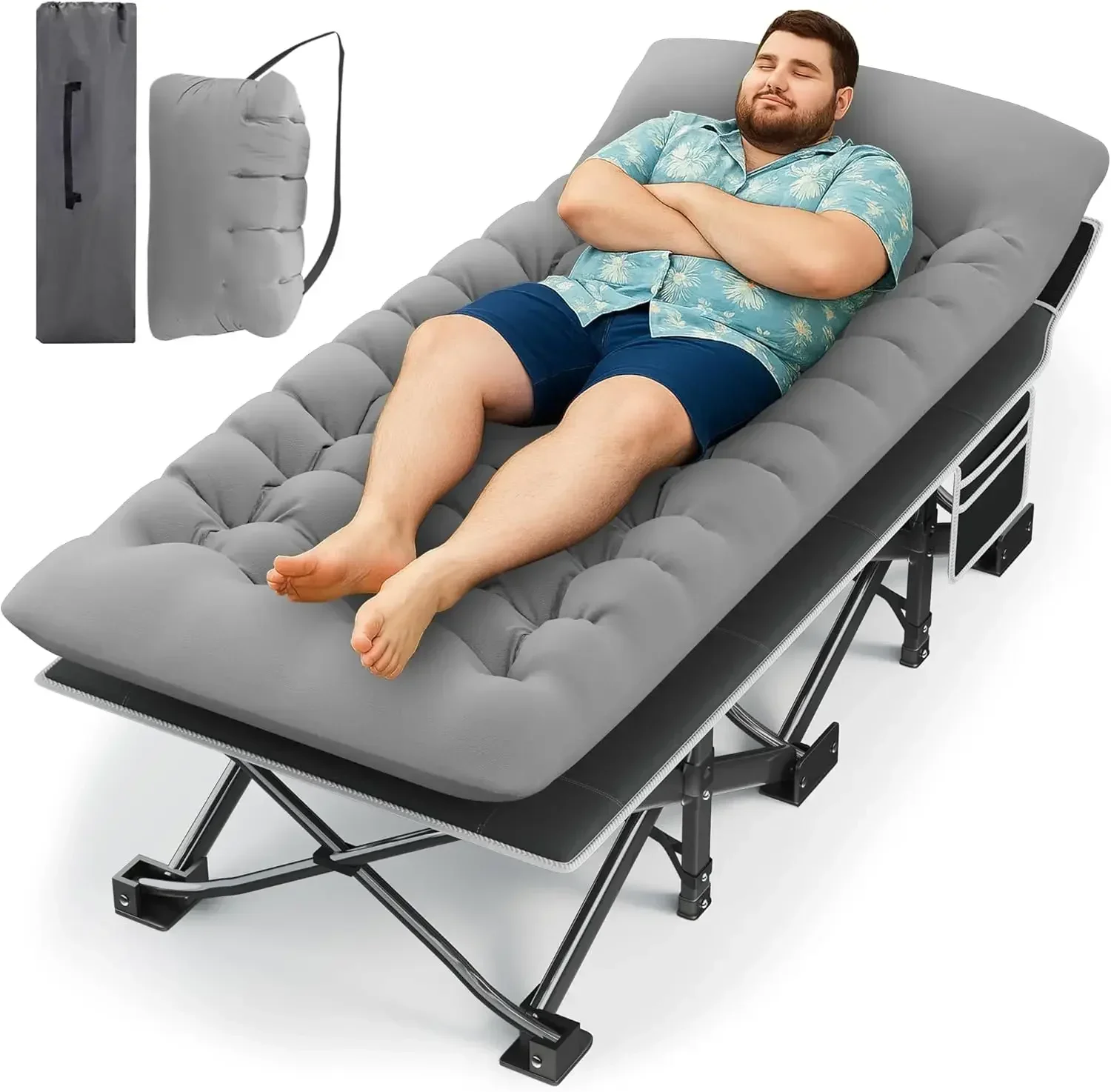 Camping Cot with Mattress, 32" Extra Wide Camping Cots for Adults, Sleeping Cot for Adults Holds Up to 600LBS, Cots for Sleeping
Camping Cot with Mattress, 32" Extra Wide Camping Cots for Adults, Sleeping Cot for Adults Holds Up to 600LBS, Cots for Sleeping