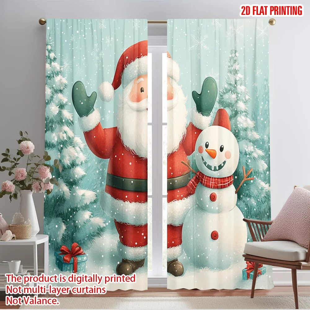 2pcs,2D plane printing Popular Curtain Panels Cute Santa Snowman Christmas Winter (3) 100% Polyester (without rod) Room Decor
2pcs,2D plane printing Popular Curtain Panels Cute Santa Snowman Christmas Winter (3) 100% Polyester (without rod) Room Decor