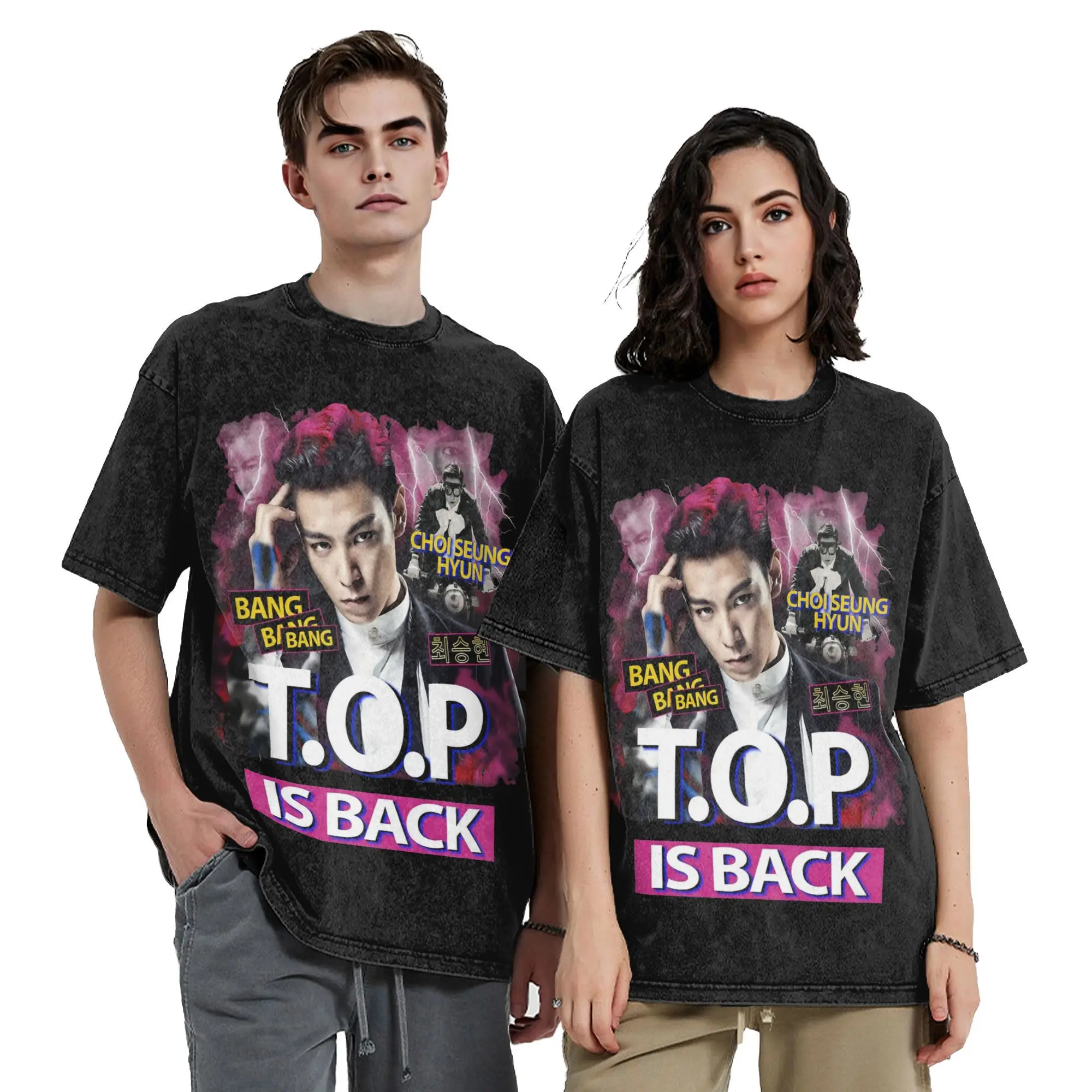 Funny Choi Seung Hyun T.O.P Legendary Comeback Vintage Washed T-Shirt Men 100%Cotton Short Sleeve Round Neck Summer Top Tee
Funny Choi Seung Hyun T.O.P Legendary Comeback Vintage Washed T-Shirt Men 100%Cotton Short Sleeve Round Neck Summer Top Tee