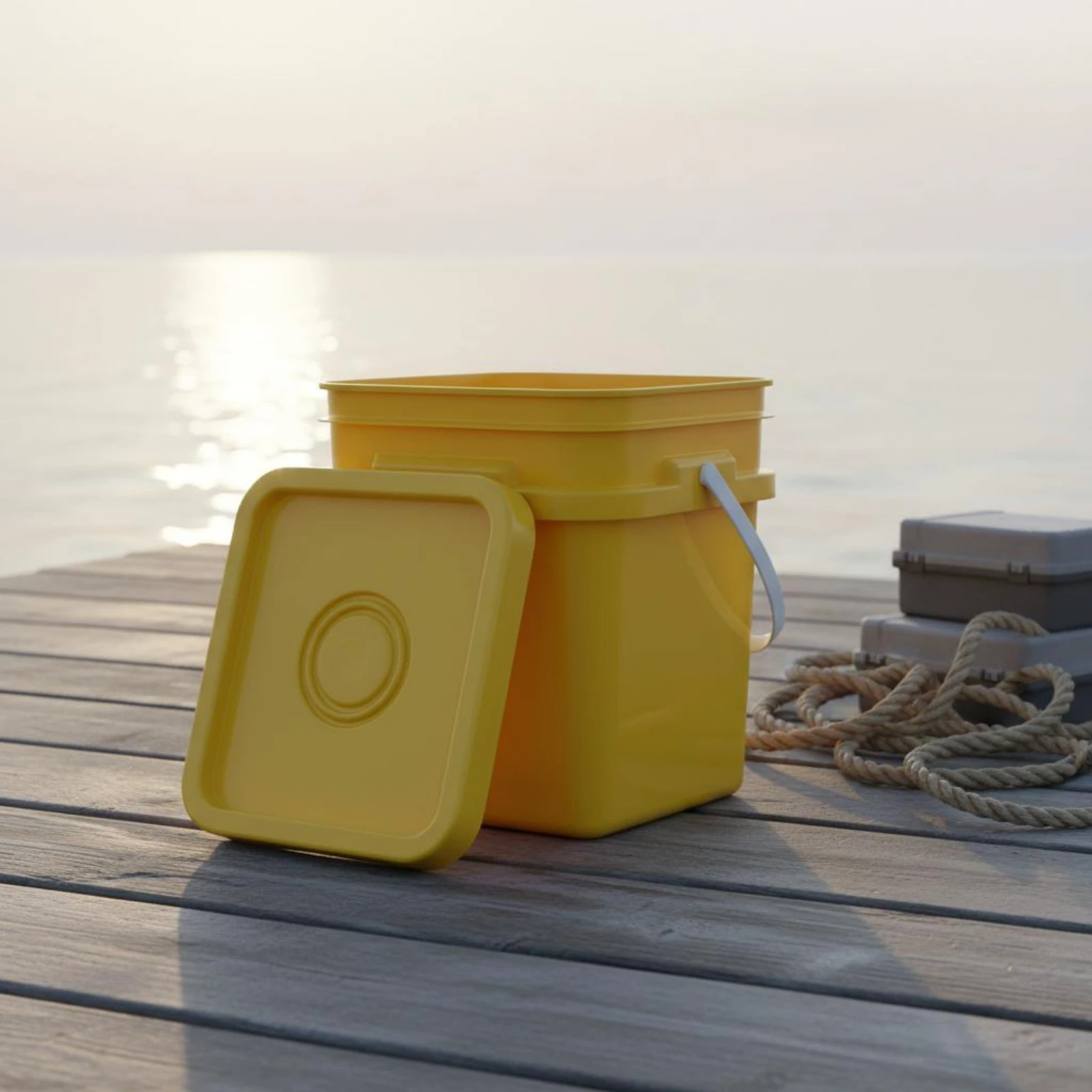 16L Square Pail Sturdy Square Plastic Pail Storage Container Heavy Duty Comfort Grip Handle for Paint Mixing, Packaging
16L Square Pail Sturdy Square Plastic Pail Storage Container Heavy Duty Comfort Grip Handle for Paint Mixing, Packaging